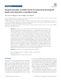 Surgical Principles of Penile Cancer for Penectomy and Inguinal Lymph Node Dissection: a Narrative Review