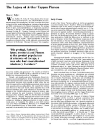 The Legacy of Arthur Tappan Pierson
