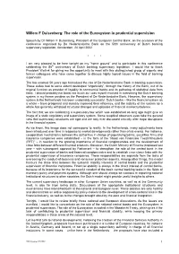 The Role of the Eurosystem in Prudential Supervision
