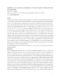 1 Optimization of Salt Concentration and Explanation of Two Peak