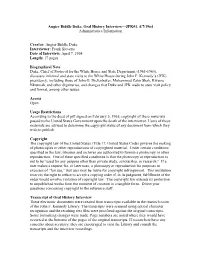 Angier Biddle Duke Interviewer: Frank Sieverts Date of Interview: April 7, 1964 Length: 17 Pages