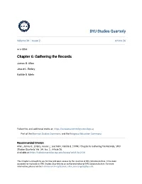 Chapter 6: Gathering the Records