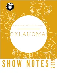 Copy of Oklahoma Show Notes