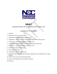Guidelines on the Use of Television White Spaces, 2019