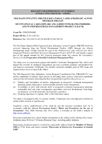 Request for Expressions of Interest (Consulting Services – Firms) Nile Basin Intiative (Nbi)/Nile Equatorial Lakes Subsidiary
