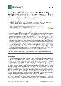 Tio2-Based Hybrid Nanocomposites Modified by Phosphonate