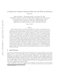 A Pipeline for Insertion Sequence Detection and Study for Bacterial Genome