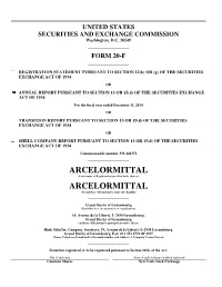 ARCELORMITTAL (Exact Name of Registrant As Specified in Its Charter)