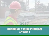 Community Work Program Appendix 3 Appendix 3 November 2017