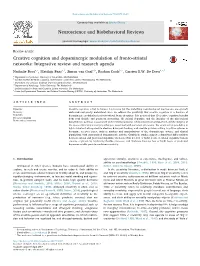 Creative Cognition and Dopaminergic Modulation of Fronto-Striatal