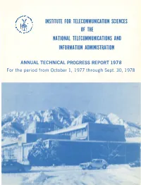 FY 1978 Technical Progress Report