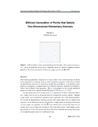 Generation of Points That Satisfy Two-Dimensional Elementary Intervals
