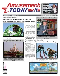 Gerstlauer's Monster Brings on the Screams at Adventureland Park AT: Pam Sherborne Psherborne@Amusementtoday.Com