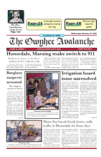Homedale, Marsing Make Switch To
