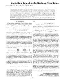 Monte Carlo Smoothing for Nonlinear Time Series