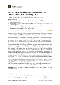 Parallel Implementations of ARX-Based Block Ciphers on Graphic Processing Units