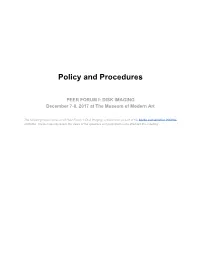 Policy and Procedures