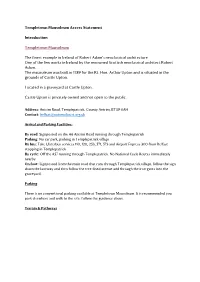 Templetown Mausoleum Access Statement Introduction