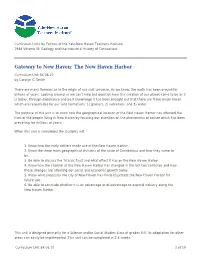 The New Haven Harbor