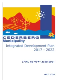 Cederberg-IDP May 2020 – Review 2020-2021