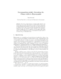Decomposition-Width: Extending the Clique-Width to Hypergraphs