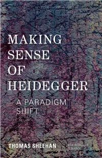 Making Sense of Heidegger NEW HEIDEGGER RESEARCH