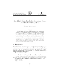 The Third Order Jacobsthal Octonions: Some Combinatorial Properties