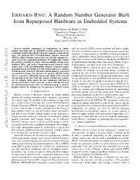 ERHARD-RNG: a Random Number Generator Built from Repurposed Hardware in Embedded Systems