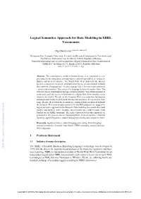 Logical Semantics Approach for Data Modeling in XBRL Taxonomies
