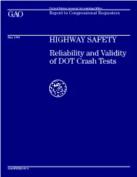Reliability and Validity of DOT Crash Tests