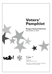 State Voters' Pamphlet