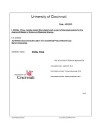 Synthesis and Characterization of Crosslinked Polyurethane-Clay Nanocomposites