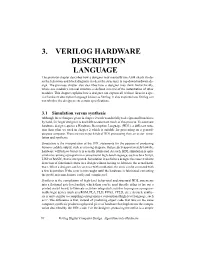 3. Verilog Hardware Description Language