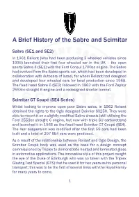 A Brief History of the Sabre and Scimitar
