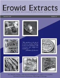 Erowid Extracts — Number 13 / November 2007 Erowid Extracts Table of Contents Number 13, November 2007