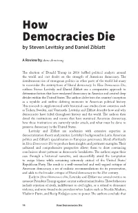 How Democracies Die by Steven Levitsky and Daniel Ziblatt