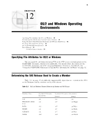 OS/2 and Windows Operating Environments