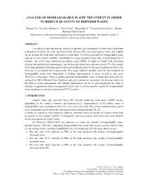 Tot, Bojana. ANALYSIS of BIODEGRADABLE WASTE