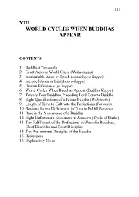 Viii. World Cycles Whe N Buddhas Appear