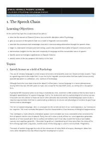 1. the Speech Chain