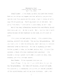 1 Washington Post Interview with Donald Trump April 21, 2016