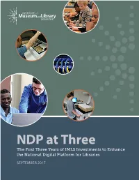 NDP at Three: the First Three Years of IMLS