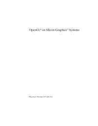 Opengl® on Silicon Graphics® Systems