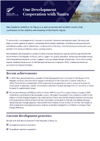 Our Development Cooperation with Nauru