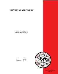 Physical Geodesy
