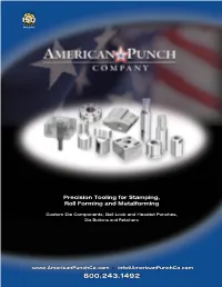 Precision Tooling for Stamping, Roll Forming and Metalforming