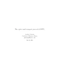 The Cipher Mail Transport Protocol (CMTP)