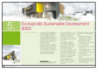 Victorian School Design | 5 Ecologically Sustainable Development (ESD)