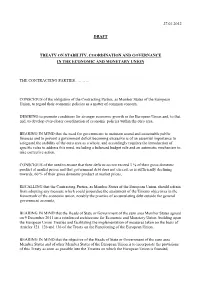 27.01.2012 Draft Treaty on Stability, Coordination And