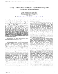 A Software Framework for the Actor Model Focusing on the Optimization of Message Passing
